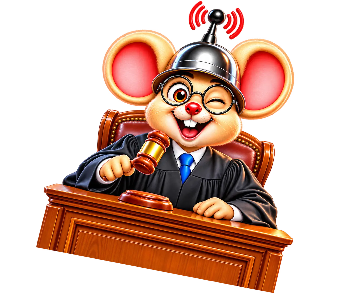 Mouse judge illustration